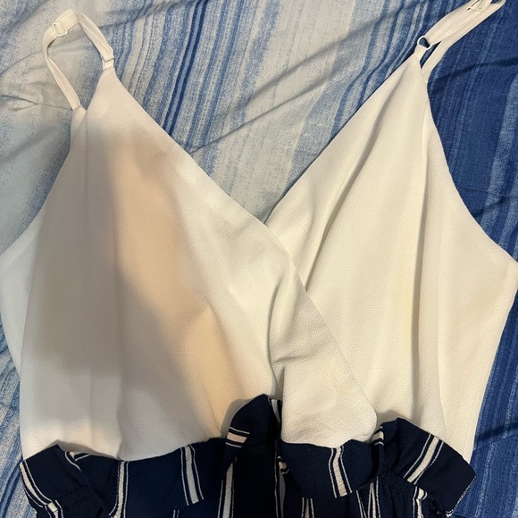 Blue Striped Romper - Picture 4 of 5